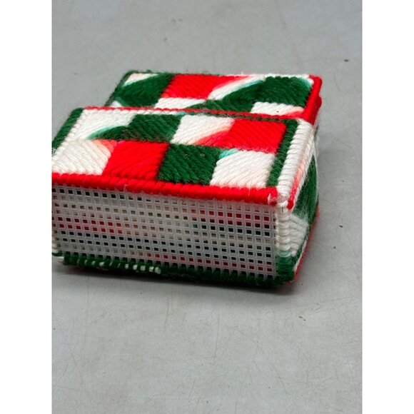 Handmade Needlepoint Christmas Coasters Mesh Canvas, Set of 6 Holder READ - Picture 7 of 14